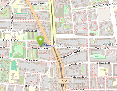 Karte Brennerstraße 83, 13187 Berlin-Pankow